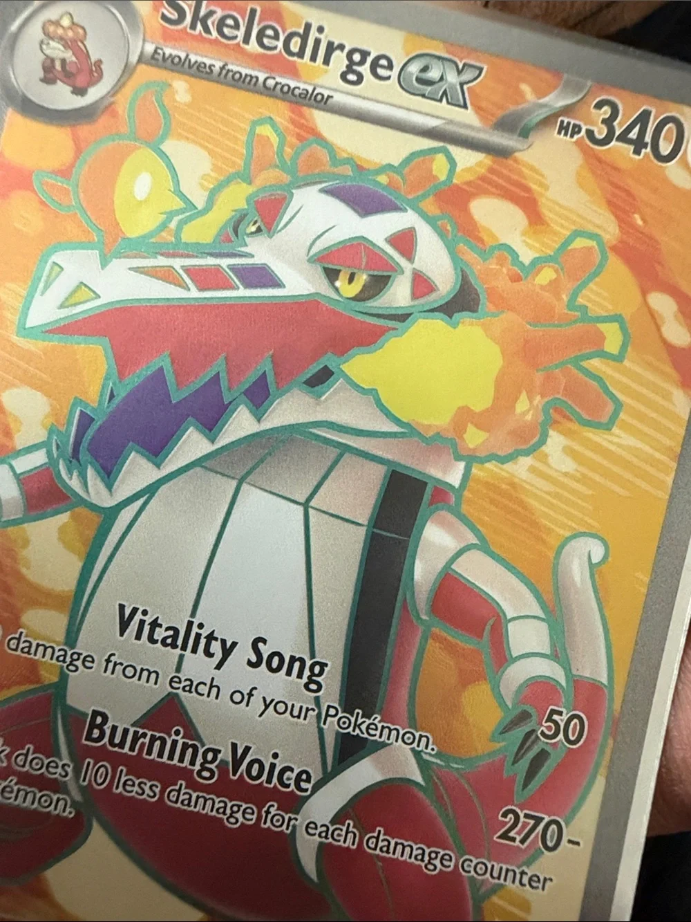 Pokemon Skeledirge EX super rare ultra 233/193 shiny.